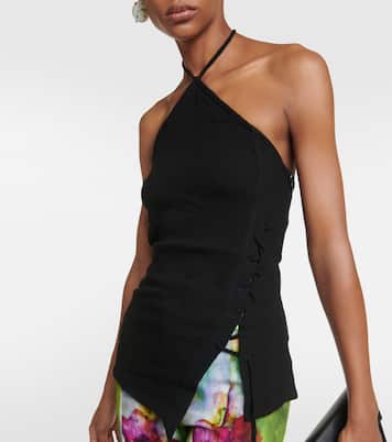 Asymmetric halterneck top | Acne Studios