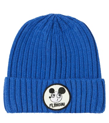 Ribbed-knit wool and cotton beanie | Mini Rodini