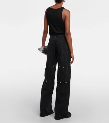 Studded convertible low-rise straight jeans | The Attico