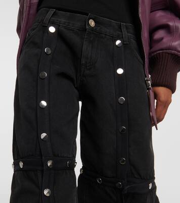 Studded convertible low-rise straight jeans | The Attico