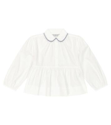 Cotton-blend poplin blouse | Burberry Kids