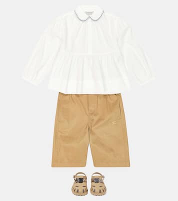 Cotton-blend poplin blouse | Burberry Kids