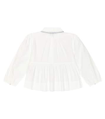 Cotton-blend poplin blouse | Burberry Kids