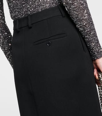 Side-slit wool twill maxi skirt | Balenciaga