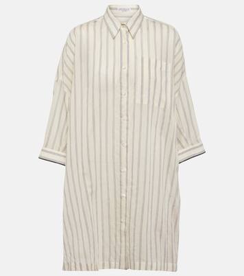 Striped cotton and silk shirt | Brunello Cucinelli