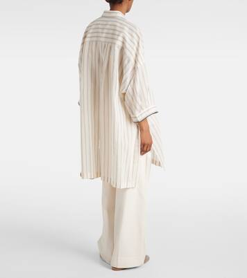 Striped cotton and silk shirt | Brunello Cucinelli