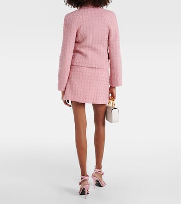 Double-breasted bouclé tweed jacket | Versace