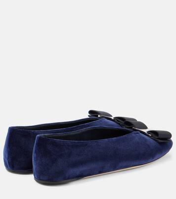 Vanna velvet ballet flats | Ferragamo