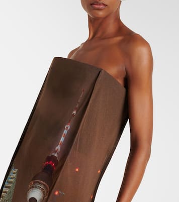 X Shayne Oliver Bedruckte Robe aus Tüll | Jean Paul Gaultier