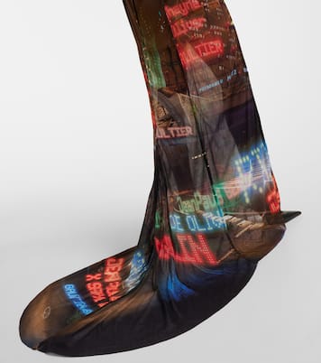 X Shayne Oliver Bedruckte Robe aus Tüll | Jean Paul Gaultier