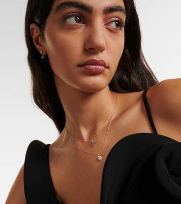 Halskette Luckiest Clover aus 10kt Gelbgold mit Saphiren | Stone and Strand