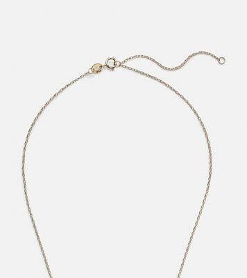 Halskette Luckiest Clover aus 10kt Gelbgold mit Saphiren | Stone and Strand