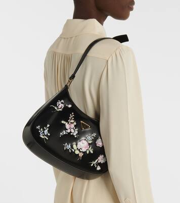 Prada Cleo floral leather shoulder bag | Prada