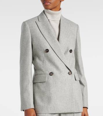 Blazer de franlea de lana y cachemir | Brunello Cucinelli