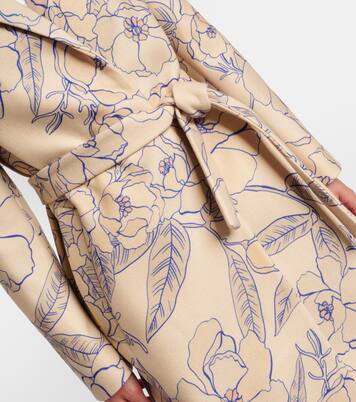 Trench in misto lana con stampa | Dries Van Noten