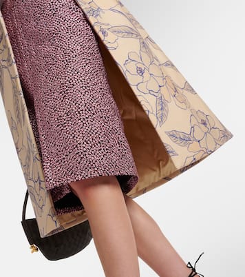 Trench in misto lana con stampa | Dries Van Noten