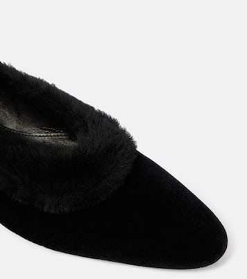 Ballerinas aus Samt mit Shearling | Toteme