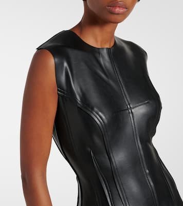 Midikleid Grace aus Lederimitat | Norma Kamali