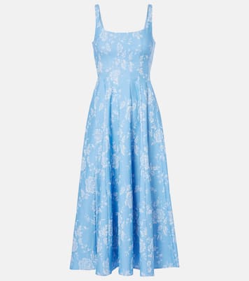 Robe corset Wells plissée à fleurs | Staud