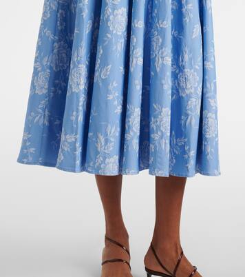 Robe corset Wells plissée à fleurs | Staud