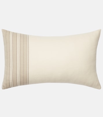 Suitcase striped cotton and cashmere cushion | Loro Piana