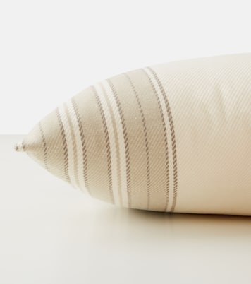 Suitcase striped cotton and cashmere cushion | Loro Piana
