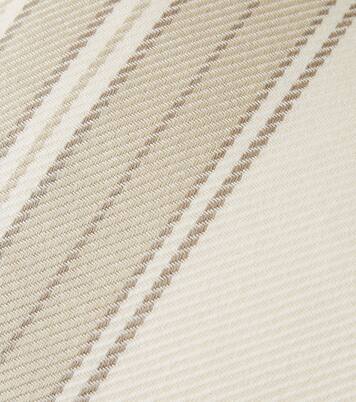 Suitcase striped cotton and cashmere cushion | Loro Piana