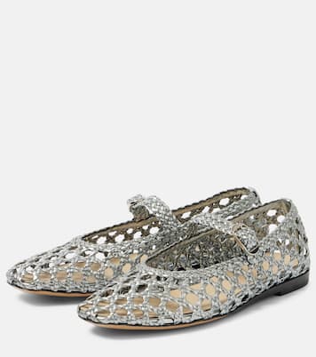 Woven leather Mary Jane flats | Le Monde Béryl