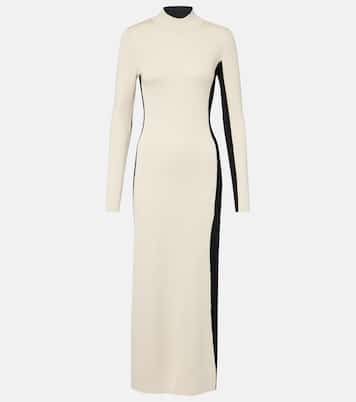 Robe longue en laine et soie | Joseph