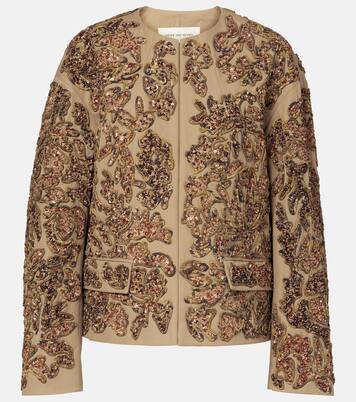 Sequined cotton jacket | Dries Van Noten