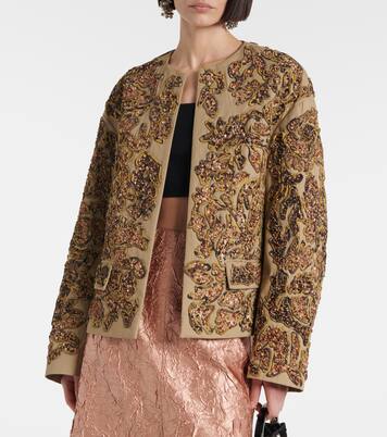 Sequined cotton jacket | Dries Van Noten