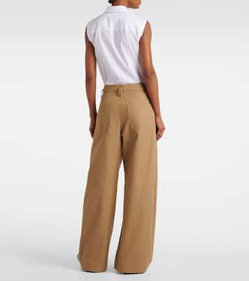 Monili cotton wide-leg pants | Brunello Cucinelli