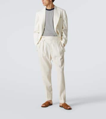 Woven suede sandals | Brunello Cucinelli