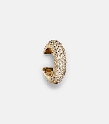 Einzelner Ear Cuff aus 14kt Gelbgold (585/1000) mit Diamanten | Stone and Strand