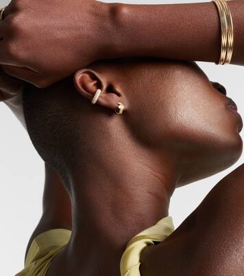 Einzelner Ear Cuff aus 14kt Gelbgold (585/1000) mit Diamanten | Stone and Strand