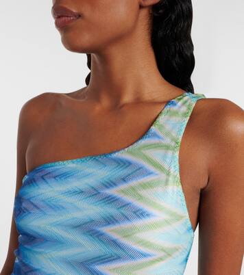 Zigzag one-shoulder swimsuit | Missoni