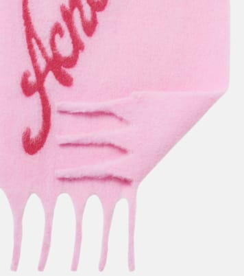 Écharpe en alpaga mélangé à logo | Acne Studios