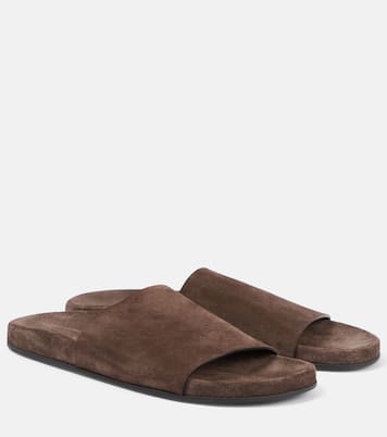 Hugh suede slides | The Row