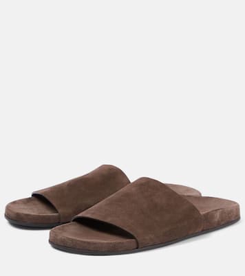 Hugh suede slides | The Row