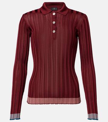 Ribbed-knit polo sweater | Etro