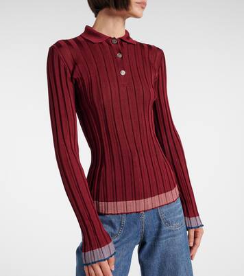 Ribbed-knit polo sweater | Etro
