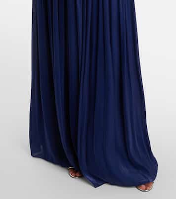 Silia ruched georgette gown | Costarellos
