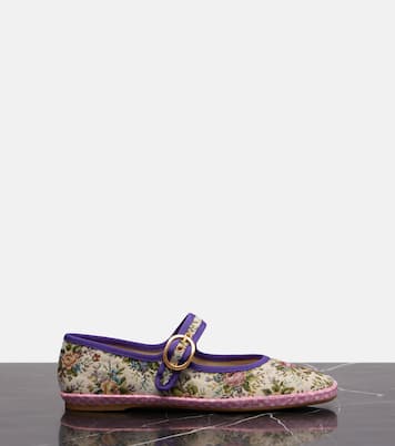 Endouce floral Mary Jane flats | Valentino Garavani