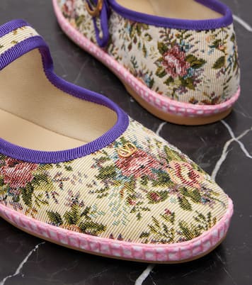 Endouce floral Mary Jane flats | Valentino Garavani