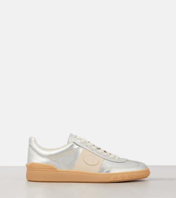 Upvillage VLogo metallic leather sneakers | Valentino Garavani