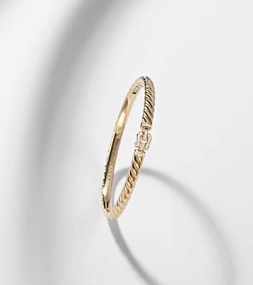 Armreif Sculpted Cable aus 18kt Gelbgold mit Diamanten | David Yurman