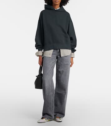 Relaxed cotton jersey hoodie | Slvrlake