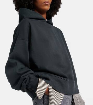 Relaxed cotton jersey hoodie | Slvrlake