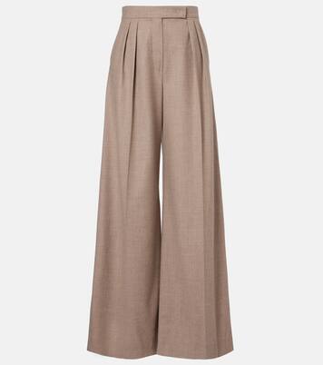 Pantalon ample en cachemire mélangé | Max Mara