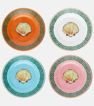 Il Viaggio Di Nettuno set of 4 bread plates by Luke Edward Hall | Ginori 1735